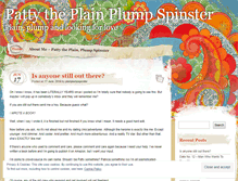 Tablet Screenshot of plainplumpspinster.wordpress.com