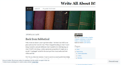 Desktop Screenshot of iwriteallaboutit.wordpress.com