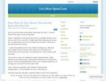 Tablet Screenshot of livemorespendless.wordpress.com