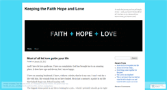 Desktop Screenshot of keepingthelovehopeandfaith.wordpress.com