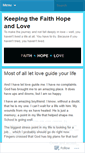 Mobile Screenshot of keepingthelovehopeandfaith.wordpress.com