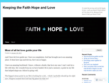 Tablet Screenshot of keepingthelovehopeandfaith.wordpress.com