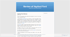 Desktop Screenshot of hayfordfordreview.wordpress.com