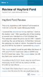 Mobile Screenshot of hayfordfordreview.wordpress.com