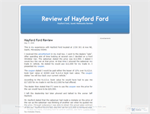 Tablet Screenshot of hayfordfordreview.wordpress.com