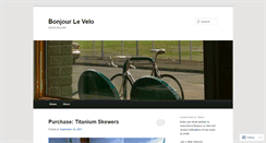 Desktop Screenshot of bonjourlevelo.wordpress.com