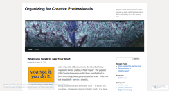 Desktop Screenshot of organizingforcreativeprofessionals.wordpress.com