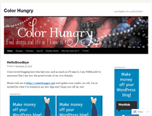 Tablet Screenshot of colorhungry.wordpress.com