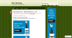 Desktop Screenshot of bizzbackup.wordpress.com