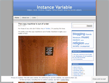 Tablet Screenshot of instancevariable.wordpress.com