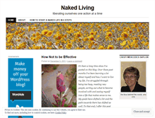 Tablet Screenshot of nakedliving.wordpress.com