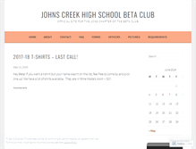 Tablet Screenshot of jchsbetaclub.wordpress.com