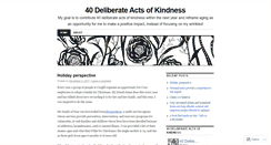 Desktop Screenshot of 40deliberateactsofkindness.wordpress.com
