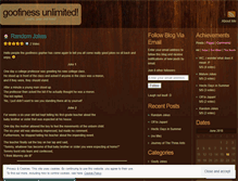 Tablet Screenshot of goofinessunlimited.wordpress.com