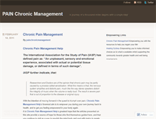 Tablet Screenshot of painchronicmanagement.wordpress.com