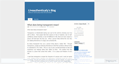 Desktop Screenshot of liveauthentically.wordpress.com