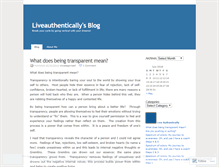 Tablet Screenshot of liveauthentically.wordpress.com