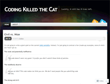 Tablet Screenshot of codingkilledthecat.wordpress.com