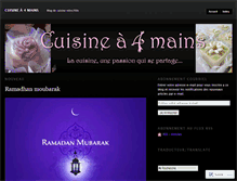 Tablet Screenshot of cuisinea4mains.wordpress.com