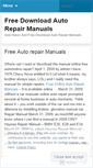 Mobile Screenshot of freeautorepairmanuals.wordpress.com