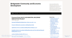 Desktop Screenshot of bridgewaterdevelopment.wordpress.com