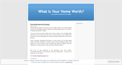 Desktop Screenshot of homevaluationscanada.wordpress.com