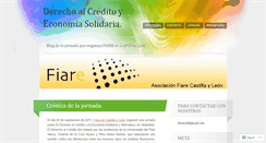 Desktop Screenshot of derechoalcreditoyeconomiasolidaria.wordpress.com