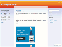 Tablet Screenshot of cookingatcollege.wordpress.com