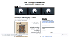 Desktop Screenshot of ecologyofthenovel.wordpress.com