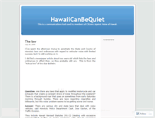Tablet Screenshot of hawaiicanbequiet.wordpress.com
