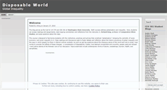 Desktop Screenshot of disposableworld.wordpress.com