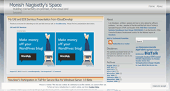 Desktop Screenshot of monishnagisetty.wordpress.com