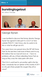 Mobile Screenshot of burstingtogetout.wordpress.com