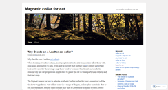 Desktop Screenshot of collarforcat.wordpress.com