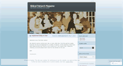 Desktop Screenshot of biblicalpatriarch.wordpress.com
