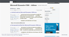 Desktop Screenshot of mscrmaddon.wordpress.com