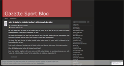 Desktop Screenshot of gazettesport.wordpress.com