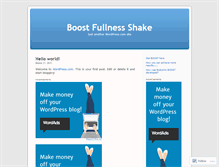 Tablet Screenshot of boostfullnessshake.wordpress.com