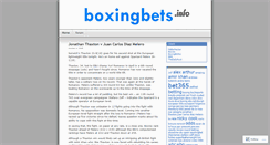 Desktop Screenshot of boxingbets.wordpress.com