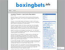 Tablet Screenshot of boxingbets.wordpress.com