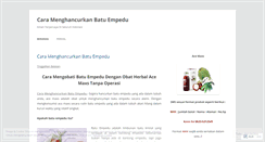 Desktop Screenshot of caramenghancurkanbatuempeduu.wordpress.com