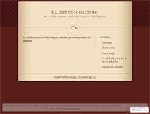 Tablet Screenshot of elrinconoscuro.wordpress.com