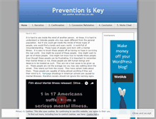 Tablet Screenshot of preventioniskey.wordpress.com