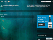 Tablet Screenshot of democritusparadise.wordpress.com