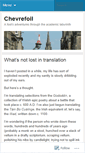 Mobile Screenshot of chevrefoil.wordpress.com