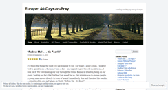 Desktop Screenshot of europe40days2pray.wordpress.com