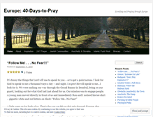 Tablet Screenshot of europe40days2pray.wordpress.com