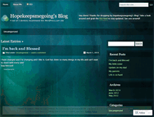 Tablet Screenshot of hopekeepsmegoing.wordpress.com