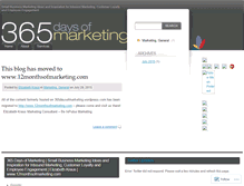 Tablet Screenshot of 365daysofmarketing.wordpress.com