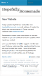 Mobile Screenshot of hopefullyhomemade.wordpress.com